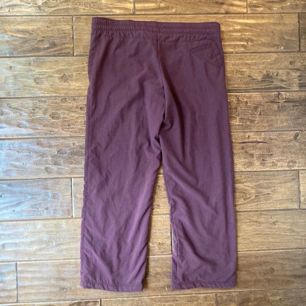 Nike Burgandy Mens Track Pants Medium Drawstring Mesh Lining
